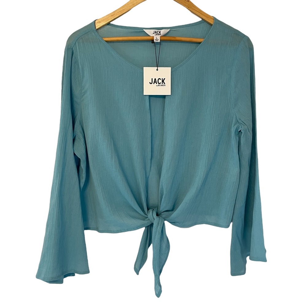 Jack by BB Dakota Knotted Top with Flared Sleeves